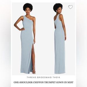 Dessy Mist One Shoulder Bridesmaid Dress Size 8R